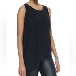 Eileen fisher 100% silk high low tank top